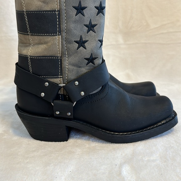 Durango Women’s Black Faded Flag Harness Boot size 6.5 medium. New in Box - Picture 8 of 14